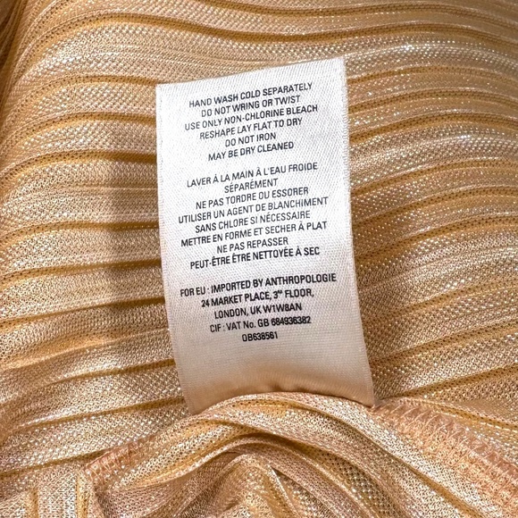 Maeve | Anthropologie | Ambra Skirt | Pink Rose | Metallic | Pleated | A-line - Picture 9 of 10